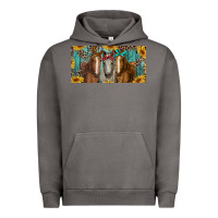 Pigment Tornado horses with leopard and sunflowers Urban Hoodie - RanaPortraitStore