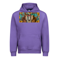 Tulip horses with leopard and sunflowers Urban Hoodie - RanaPortraitStore