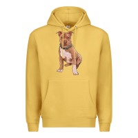 Antique Gold brown pitbull Premium Hoodie - RanaPortraitStore
