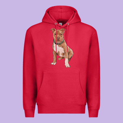 Brown Pitbull Premium Hoodie Designed By Ranaportraitstore