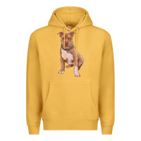 Mustard brown pitbull Premium Hoodie - RanaPortraitStore