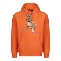 Carrot brown pitbull Premium Hoodie - RanaPortraitStore