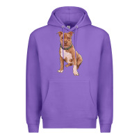 Purple brown pitbull Premium Hoodie - RanaPortraitStore