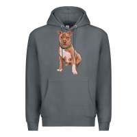 Rock brown pitbull Premium Hoodie - RanaPortraitStore