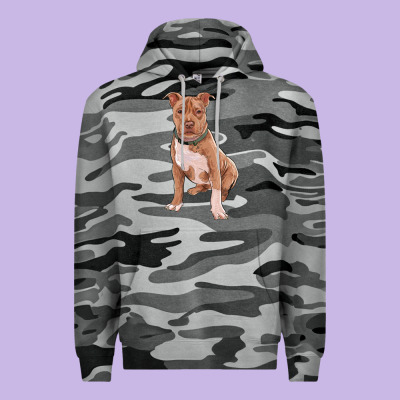 Brown Pitbull Premium Hoodie Designed By Ranaportraitstore