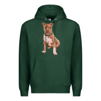 Sports Green brown pitbull Premium Hoodie - RanaPortraitStore