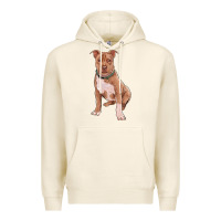 Tofu brown pitbull Premium Hoodie - RanaPortraitStore
