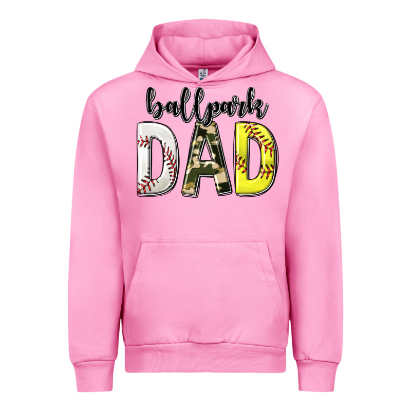 Ballpark Dad With Softball And Baseball Urban Hoodie by texasbilliewilder | Teevron