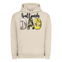 Pigment French Oak ballpark dad with softball and baseball Urban Hoodie - texasbilliewilder