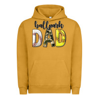 Pigment Peanut Butter ballpark dad with softball and baseball Urban Hoodie - texasbilliewilder