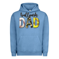 Pigment Pebble Blue ballpark dad with softball and baseball Urban Hoodie - texasbilliewilder