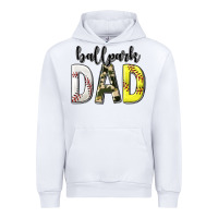 White ballpark dad with softball and baseball Urban Hoodie - texasbilliewilder