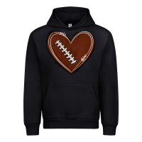 Black american football heart Urban Hoodie - texasbilliewilder