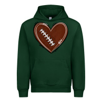 Forest Green american football heart Urban Hoodie - texasbilliewilder
