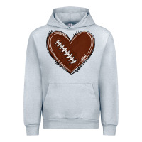 Heather Grey american football heart Urban Hoodie - texasbilliewilder