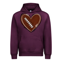 Mauve Wine american football heart Urban Hoodie - texasbilliewilder