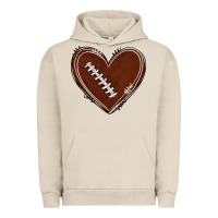 Pigment French Oak american football heart Urban Hoodie - texasbilliewilder