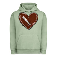 Pigment Oil Green american football heart Urban Hoodie - texasbilliewilder