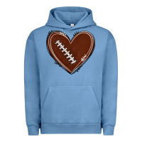 Pigment Pebble Blue american football heart Urban Hoodie - texasbilliewilder