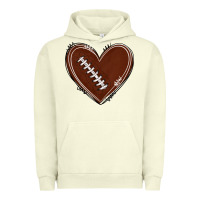 Pigment Pistachio american football heart Urban Hoodie - texasbilliewilder