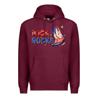 Burgundy kick rocks cowboy boots fourth of july Premium Hoodie - texasbilliewilder