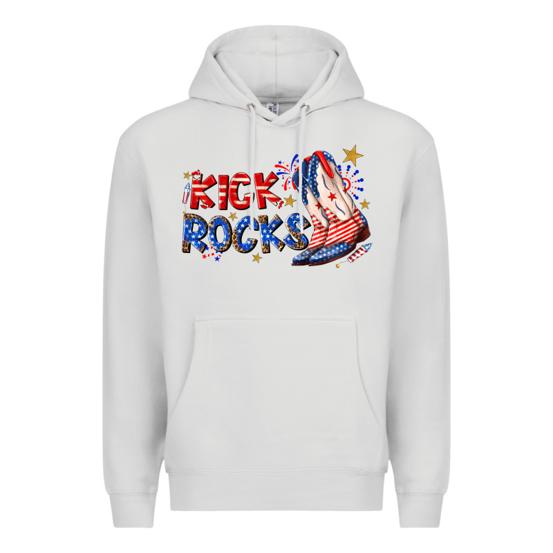 Kick Rocks Cowboy Boots Fourth Of July Premium Hoodie by texasbilliewilder | Teevron
