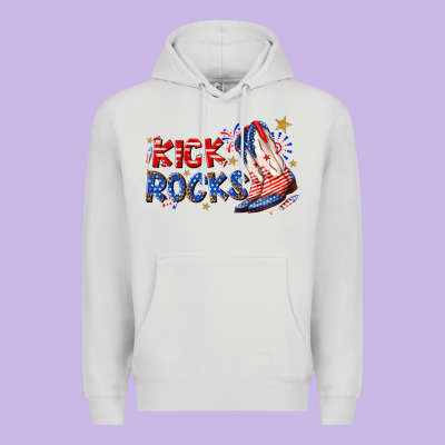 Kick Rocks Cowboy Boots Fourth Of July Premium Hoodie Designed By Texasbilliewilder