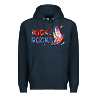 Navy kick rocks cowboy boots fourth of july Premium Hoodie - texasbilliewilder