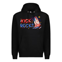 Black kick rocks cowboy boots fourth of july Premium Hoodie - texasbilliewilder