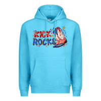 Ocean Blue kick rocks cowboy boots fourth of july Premium Hoodie - texasbilliewilder