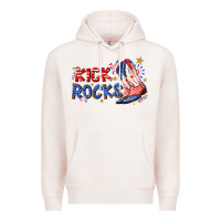 Pale Pink kick rocks cowboy boots fourth of july Premium Hoodie - texasbilliewilder