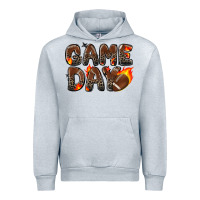 Heather Grey game day football leopard Urban Hoodie - Zillion Design Studio