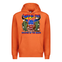 Carrot land of the free because of the brave Premium Hoodie - texasbilliewilder