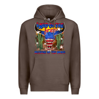 Coffee land of the free because of the brave Premium Hoodie - texasbilliewilder