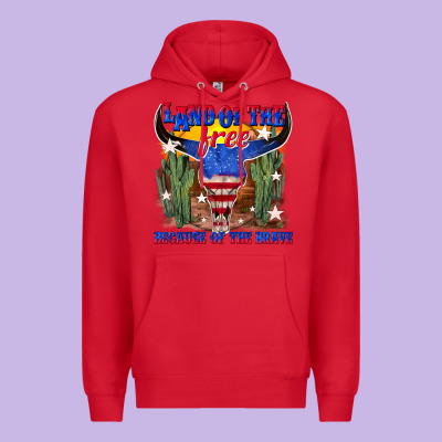 Land Of The Free Because Of The Brave Premium Hoodie Designed By Texasbilliewilder
