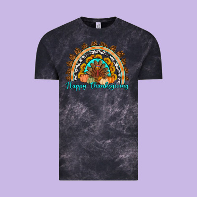 Happy Thanksgiving Rainbow Vintage Tee Designed By Artiststas