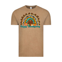 Vintage Coffee Happy thanksgiving rainbow Vintage Tee - Artiststas