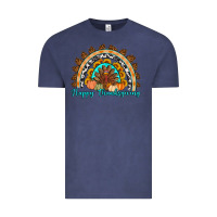 Vintage Denim Happy thanksgiving rainbow Vintage Tee - Artiststas