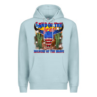 Blue Mist land of the free because of the brave Premium Hoodie - texasbilliewilder