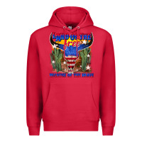 Cardinal land of the free because of the brave Premium Hoodie - texasbilliewilder