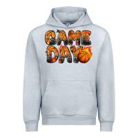 Heather Grey game day basketball leopard Urban Hoodie - Zillion Design Studio