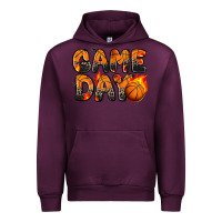 Mauve Wine game day basketball leopard Urban Hoodie - Zillion Design Studio