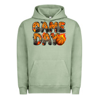 Pigment Oil Green game day basketball leopard Urban Hoodie - Zillion Design Studio