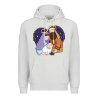 Dove Grey holy night jesus birth Premium Hoodie - Zillion Design Studio