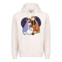 Pale Pink holy night jesus birth Premium Hoodie - Zillion Design Studio