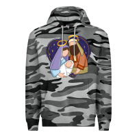 Slate Camo holy night jesus birth Premium Hoodie - Zillion Design Studio