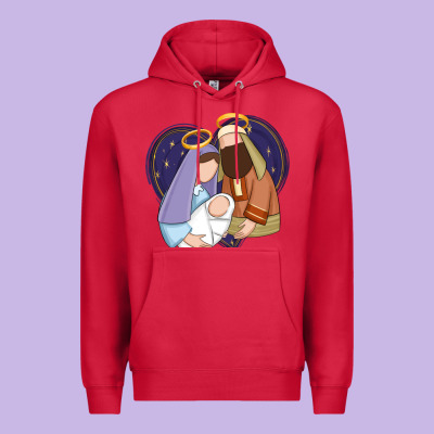 Holy Night Jesus Birth Premium Hoodie Designed By Zillion Design Studio
