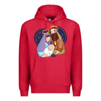 Cardinal holy night jesus birth Premium Hoodie - Zillion Design Studio