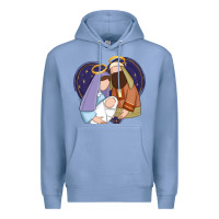 Colony Blue holy night jesus birth Premium Hoodie - Zillion Design Studio