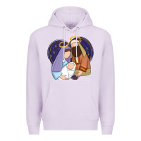 Lilac holy night jesus birth Premium Hoodie - Zillion Design Studio